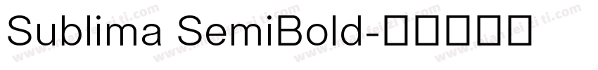 Sublima SemiBold字体转换